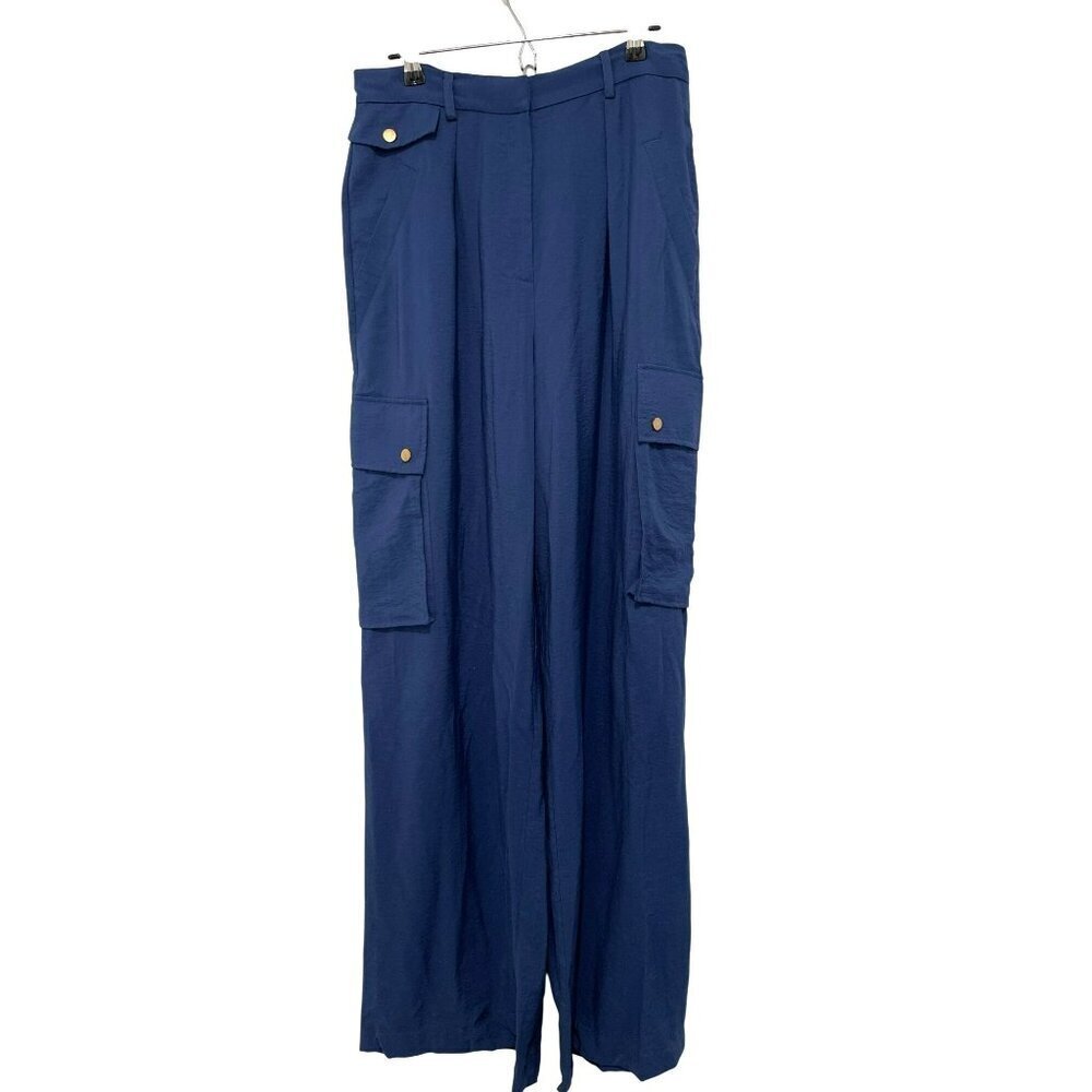 Ramy Brook Size 10 Emil High-Waisted Wide-Leg Cargo Pants NWT - Picture 5 of 11